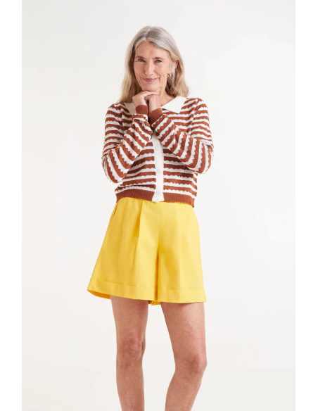 Compania Fantastica Yellow button shorts - 51C/43032