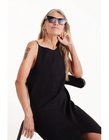 Compania Fantastica Black Fine Knit Midi Dress - 51C/10220