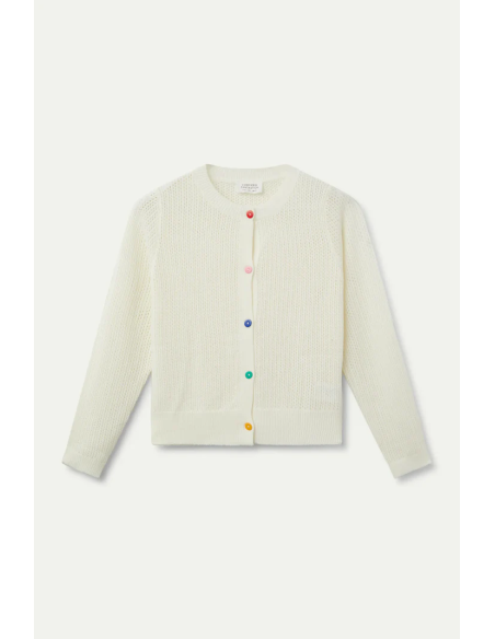 Compania Fantastica White Open Knit Cardigan - 51C/10231