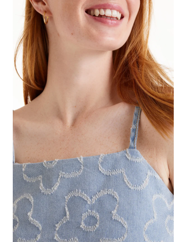 Compania Fantastica Denim top with...