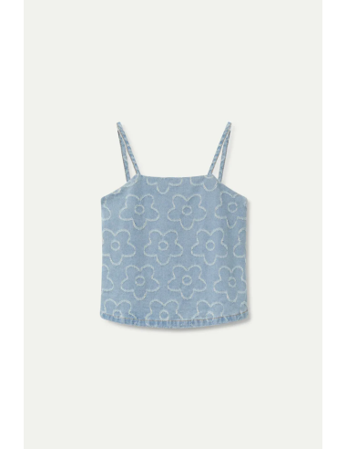 Compania Fantastica Denim top with...