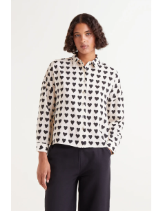 Compania Fantastica Flowy with heart print shirt - 51C/11029