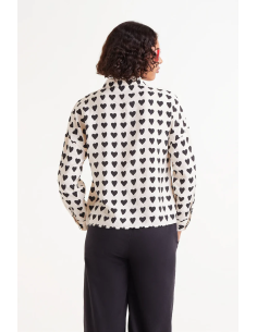 Compania Fantastica Flowy with heart print shirt - 51C/11029 2