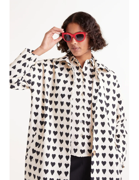 Compania Fantastica Flowy with heart print shirt - 51C/11029