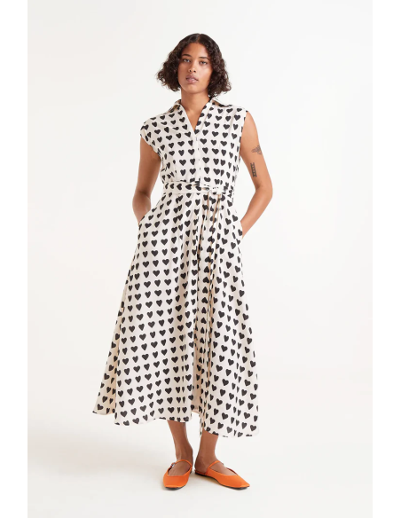 Compania Fantastica Midi with heart print dress - 51C/11030