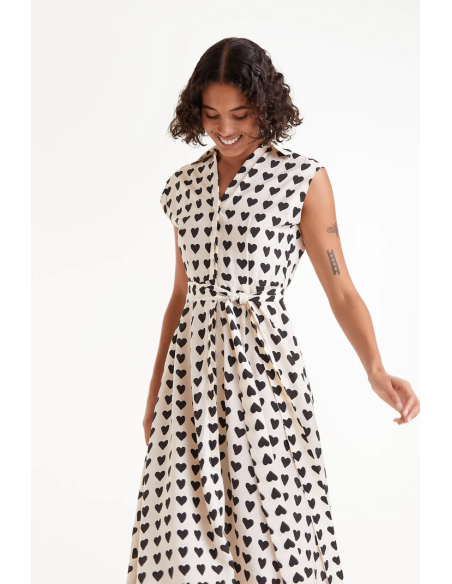 Compania Fantastica Midi with heart print dress - 51C/11030