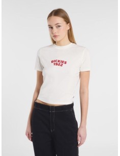 DICKIES CENTER LOGO SS TEE W EGRET - DK0A4Z8FC481