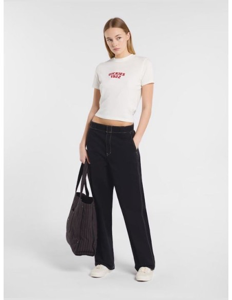 DICKIES CENTER LOGO SS TEE W EGRET - DK0A4Z8FC481