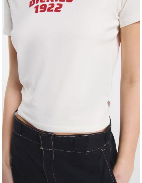 DICKIES CENTER LOGO SS TEE W EGRET - DK0A4Z8FC481
