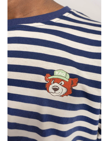 Kaotiko Camiseta Stripes Bear - AQ106-01-G002