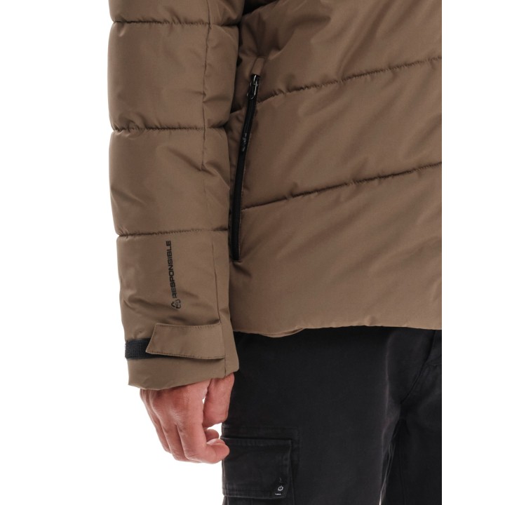 EMERSON ΜΠΟΥΦΑΝ PUFFER ΜΕ ΚΟΥΚΟΥΛΑ CAMEL/BLACK- 232.EM10.15