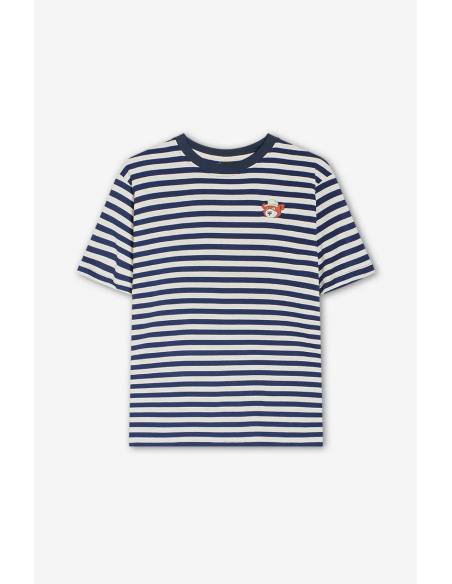 Kaotiko Camiseta Stripes Bear - AQ106-01-G002