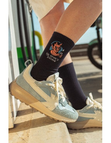 Kaotiko Devil Drinks Navy Socks -...