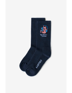 Kaotiko Devil Drinks Navy Socks - AQ008-01-1930 2
