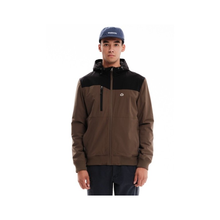 EMERSON ΜΠΟΥΦΑΝ BOMBER ΜΕ ΚΟΥΚΟΥΛΑ CAMEL/BLACK- 232.EM10.37