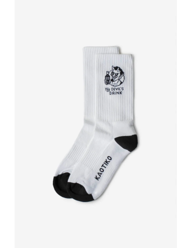 Kaotiko Devil Drinks White Socks -...