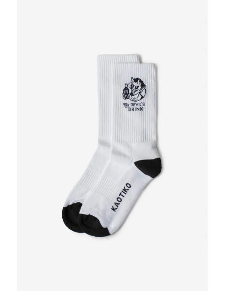 Kaotiko Devil Drinks White Socks - AQ008-02-1930