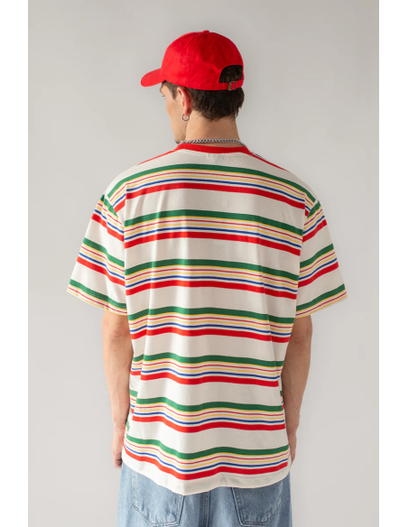Kaotiko Apple Stripes T-shirt -  AQ112-01-G002