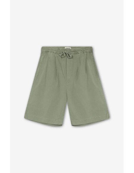 Kaotiko Relaxed Canvas Pinzas Bermuda - AQ006-01-K002