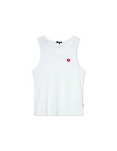 Kaotiko Tank Heart White T-shirt -...