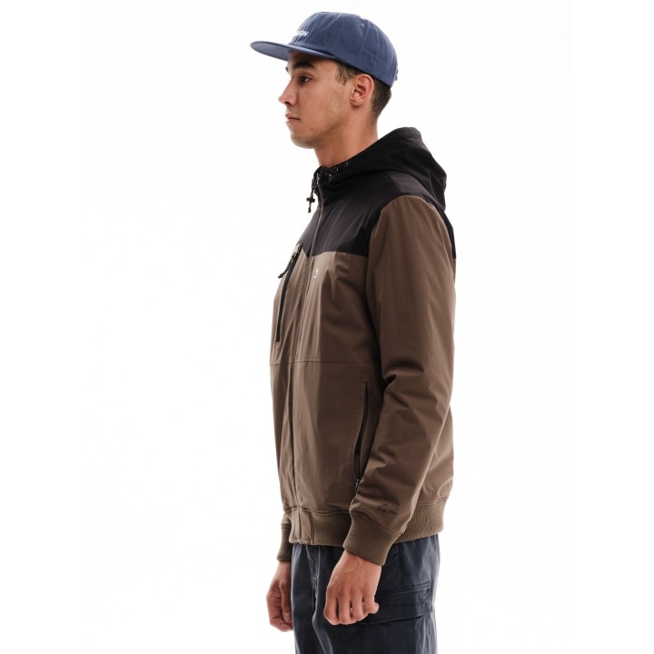 EMERSON ΜΠΟΥΦΑΝ BOMBER ΜΕ ΚΟΥΚΟΥΛΑ CAMEL/BLACK- 232.EM10.37