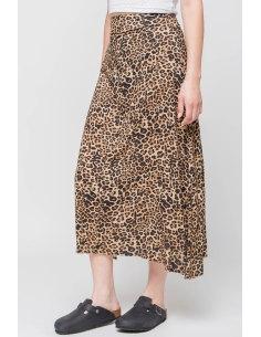 Kaotiko Leopard Long Skirt - AQ035-01-M002 2