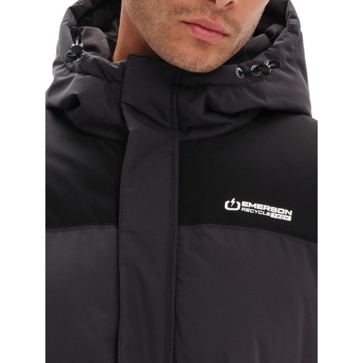 EMERSON ΜΠΟΥΦΑΝ PUFFER ΜΕ ΚΟΥΚΟΥΛΑ EBONY/BLACK - 232.EM10.57