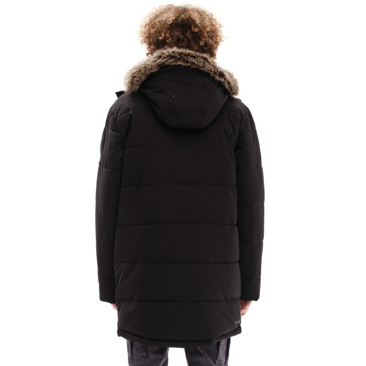 EMERSON ΜΠΟΥΦΑΝ ΜΑΚΡΥ PUFFER ΜΕ ΚΟΥΚΟΥΛΑ BLACK -  232.EM10.68