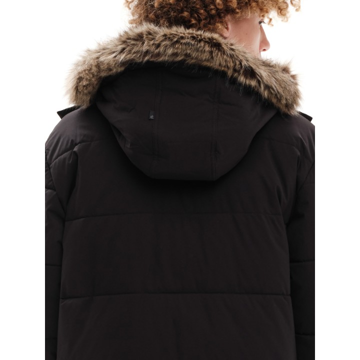 EMERSON ΜΠΟΥΦΑΝ ΜΑΚΡΥ PUFFER ΜΕ ΚΟΥΚΟΥΛΑ BLACK -  232.EM10.68