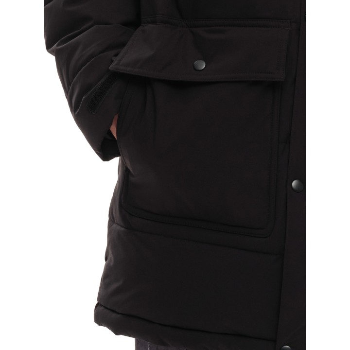 EMERSON ΜΠΟΥΦΑΝ ΜΑΚΡΥ PUFFER ΜΕ ΚΟΥΚΟΥΛΑ BLACK -  232.EM10.68