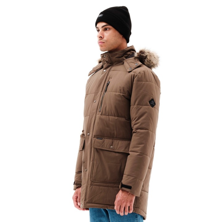 EMERSON ΜΠΟΥΦΑΝ ΜΑΚΡΥ PUFFER ΜΕ ΚΟΥΚΟΥΛΑ CAMEL-232.EM10.68