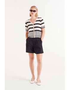Compania Fantastica Striped Short Sleeve Top - 51C/10405