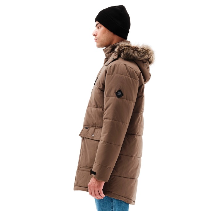 EMERSON ΜΠΟΥΦΑΝ ΜΑΚΡΥ PUFFER ΜΕ ΚΟΥΚΟΥΛΑ CAMEL-232.EM10.68