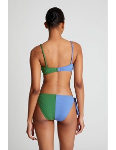 Compania Fantastica Green two-tone straight bikini top -... 2