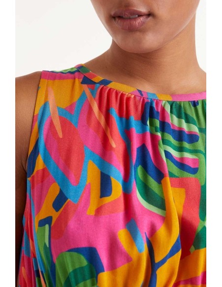 Compania Fantastica Multi Colour Maxi Dress - 51C/43101