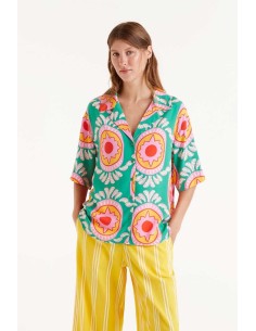 Compania Fantastica Blue Floral Shirt - 52C/12102