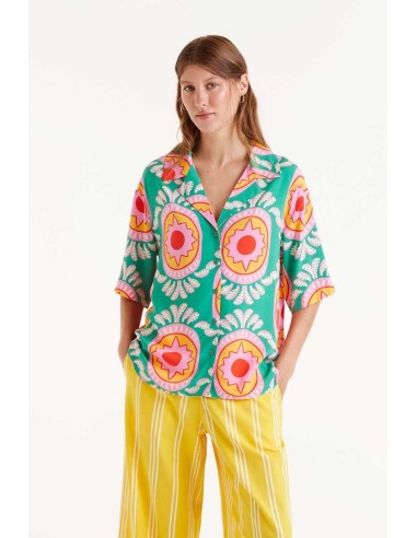 Compania Fantastica Blue Floral Shirt...