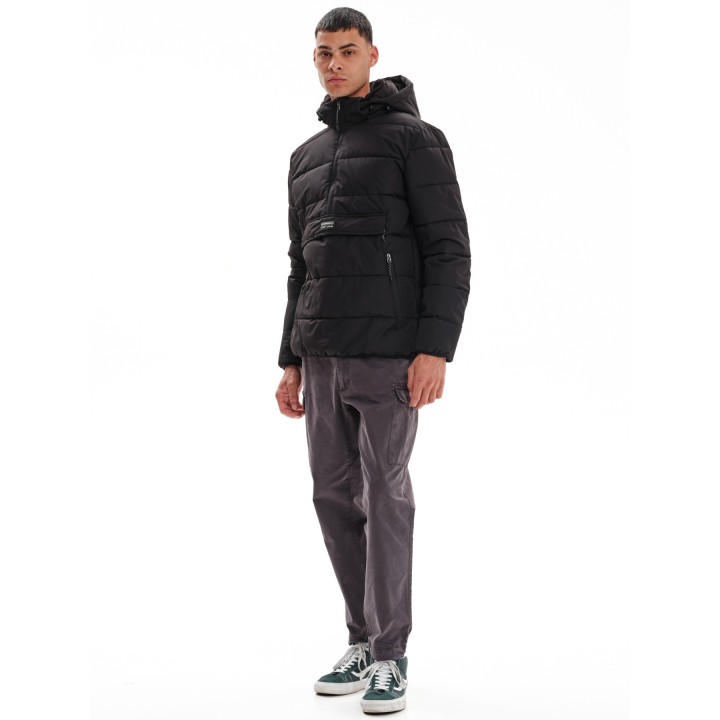 EMERSON ΜΠΟΥΦΑΝ PUFFER ΜΕ ΑΠΟΣΠΩΜΕΝΗ ΚΟΥΚΟΥΛΑ BLACK- 232.EM10.69