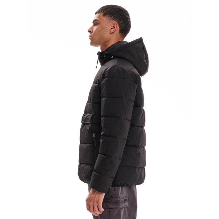 EMERSON ΜΠΟΥΦΑΝ PUFFER ΜΕ ΑΠΟΣΠΩΜΕΝΗ ΚΟΥΚΟΥΛΑ BLACK- 232.EM10.69