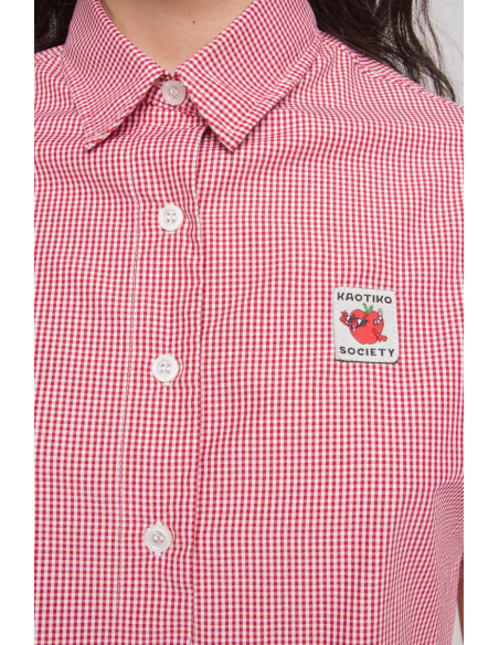 Kaotiko Apple Red Checked Shirt - AQ060-01-M002