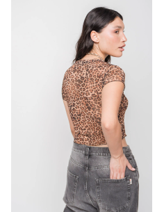 Kaotiko Tulle Leopard T-shirt - AQ029-01-M002 2