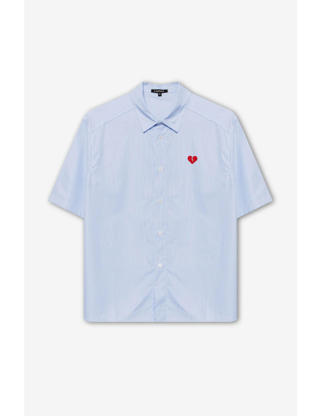 Kaotiko Loui Heart Stripes Shirt - AO146-01-1900