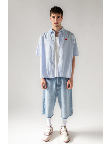 Kaotiko Loui Heart Stripes Shirt - AO146-01-1900