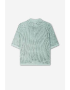 Kaotiko Polo Crochet Water Green Shirt - AQ008-01-E002 2