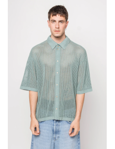 Kaotiko Polo Crochet Water Green Shirt - AQ008-01-E002