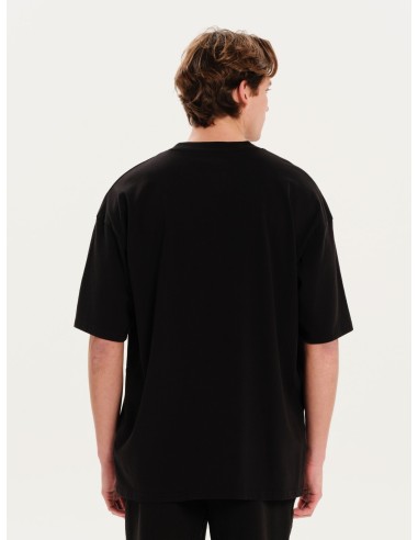 EMERSON Oversized Black T-Shirt -...