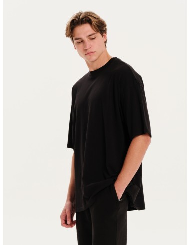 EMERSON Oversized Black T-Shirt -...