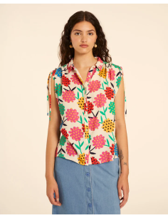 PEPALOVERS FLOWER RUNNED SHIRT - 111349 2