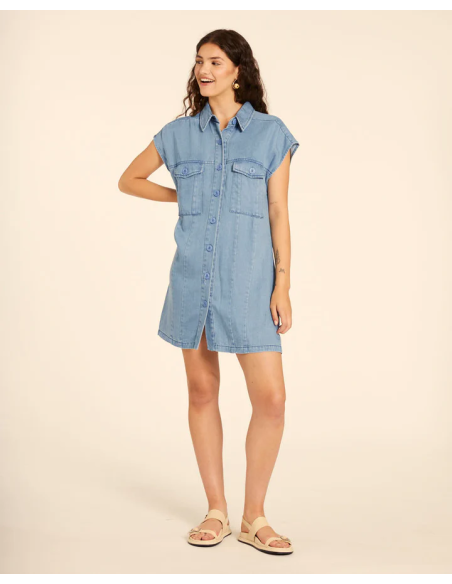 PEPALOVERS SHORT DENIM UTILITY DRESS - 111391