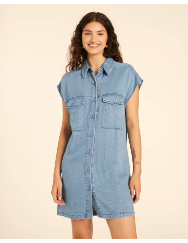 PEPALOVERS SHORT DENIM UTILITY DRESS...